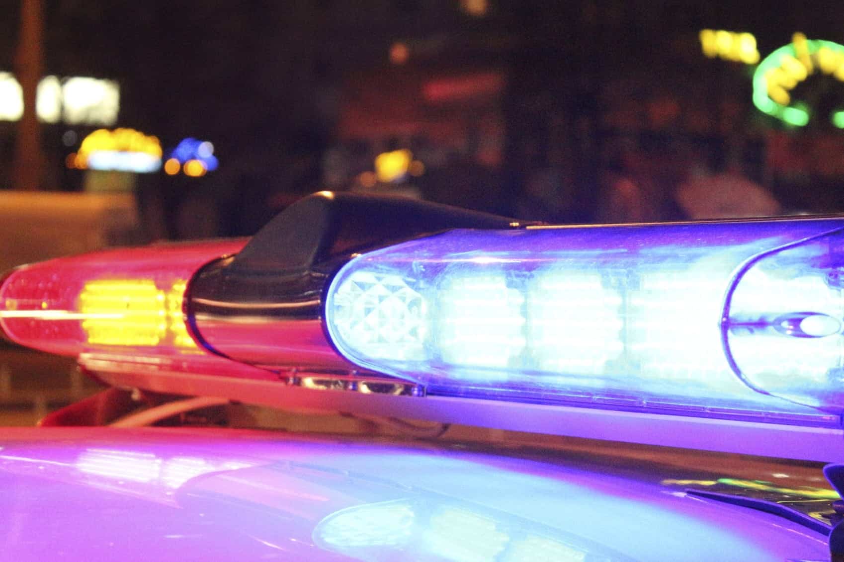 Police Cruiser Lights Stock Photo