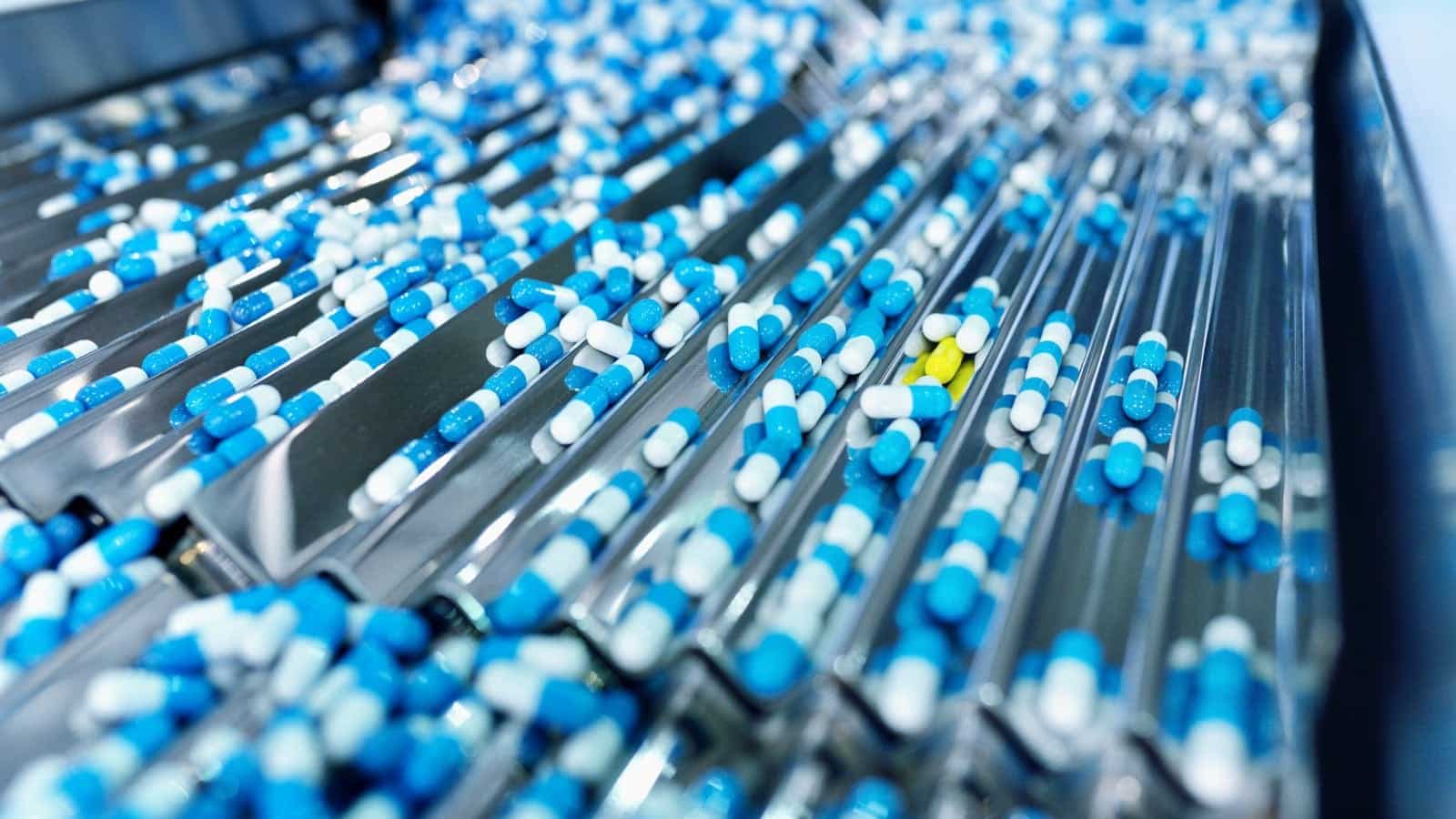Prescription Pills Being Assembled and Bottled