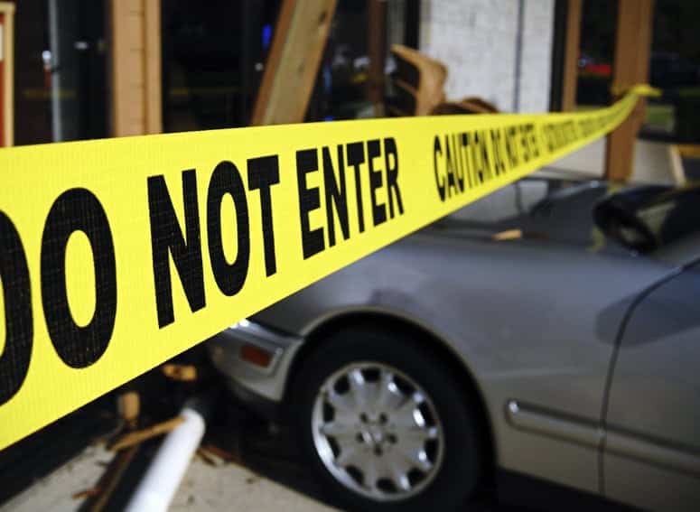 Do Not Enter Caution Tape Stock Photo