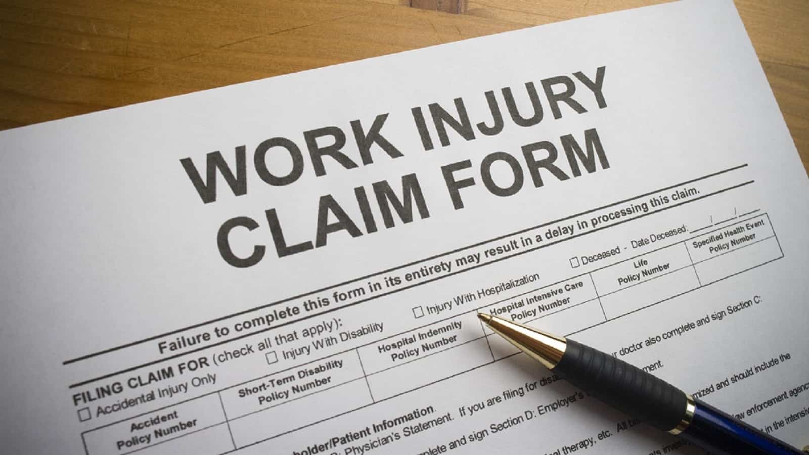 Work Injury claim form